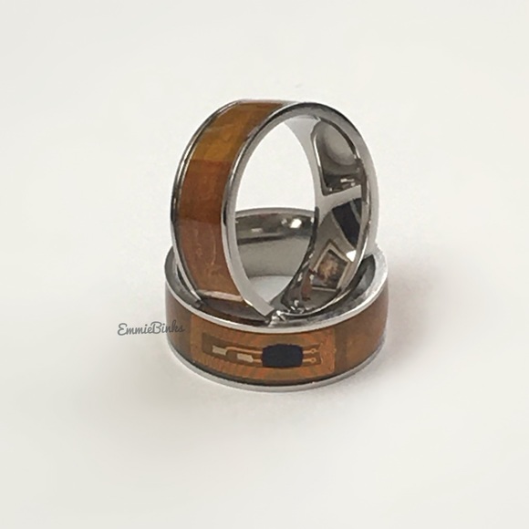 ✨3/38 New Stainless Steel Computer Chip | NFC Chip Band Ring Unique Unisex Gift - Picture 5 of 15